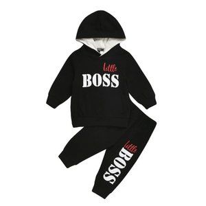 LITTLE BOSS Hooded Baby Boy Romper Jumpsuit Onesie 6-12M